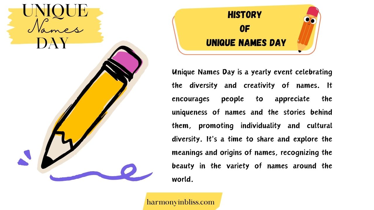 History of Unique Names Day