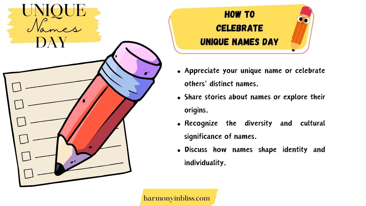 How to Celebrate Unique Names Day 