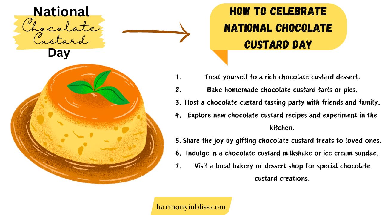 How To Celebrate National Chocolate Custard Day?