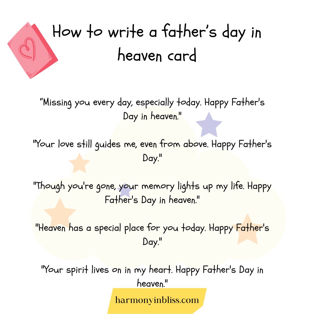 How to write a Father’s Day in Heaven card