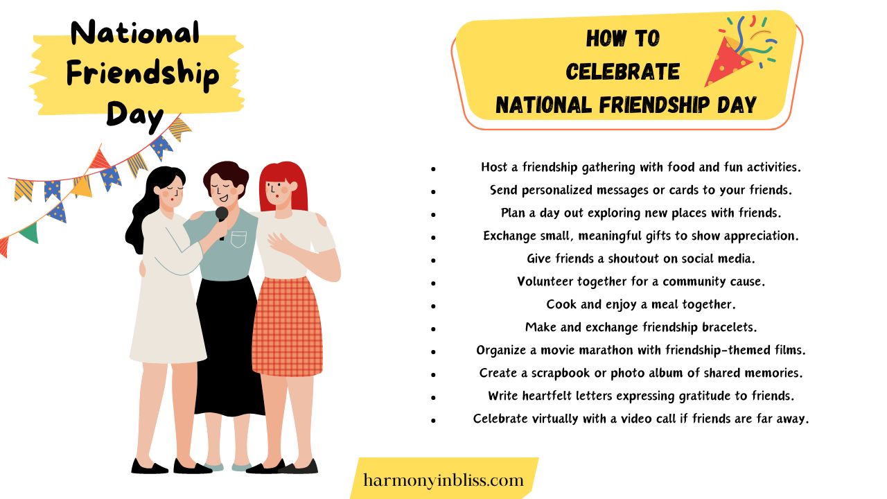 how to celebrate national friendship day