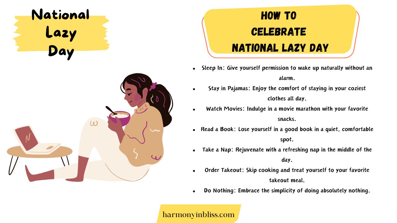 How To Celebrate National Lazy Day