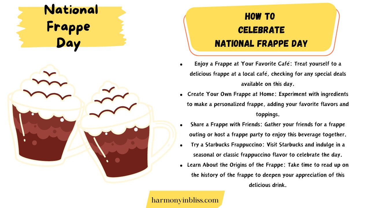 How to Celebrate National Frappe Day