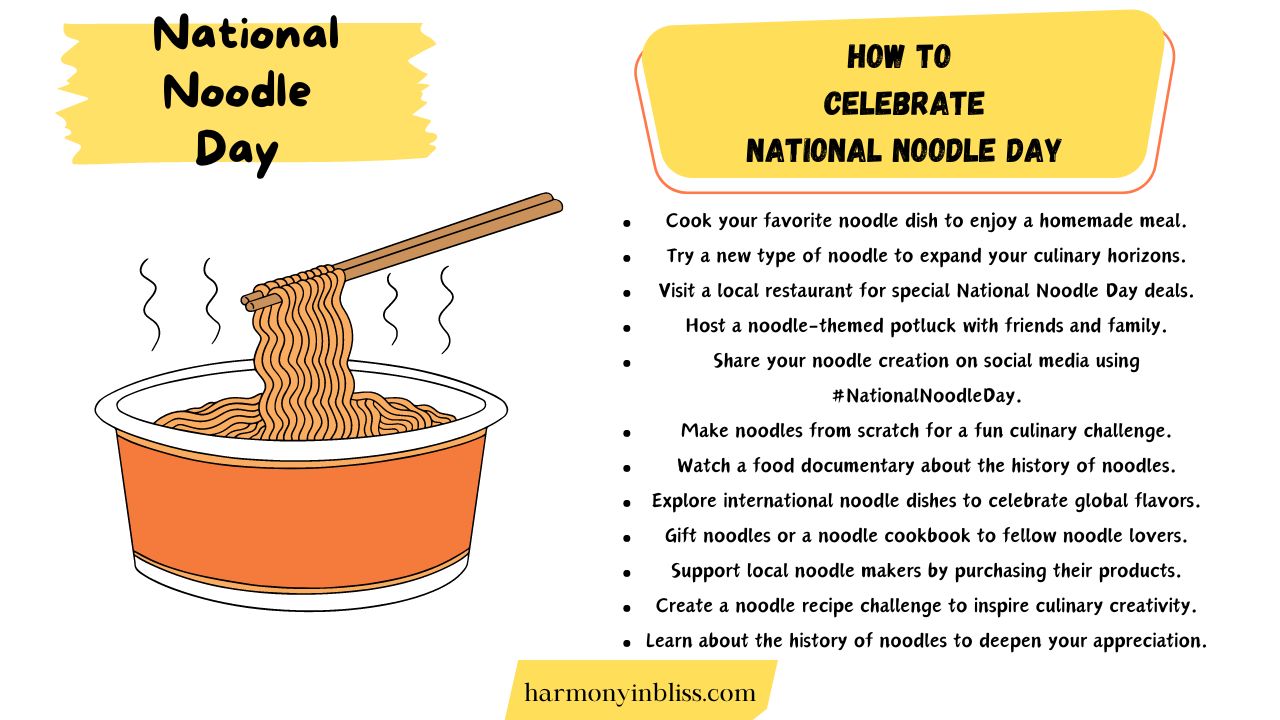 How To Celebrate National Noodle Day